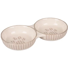 eetpot-kat-mylo-keramisch-dubbel-beige-wit-145ml-2x11cm